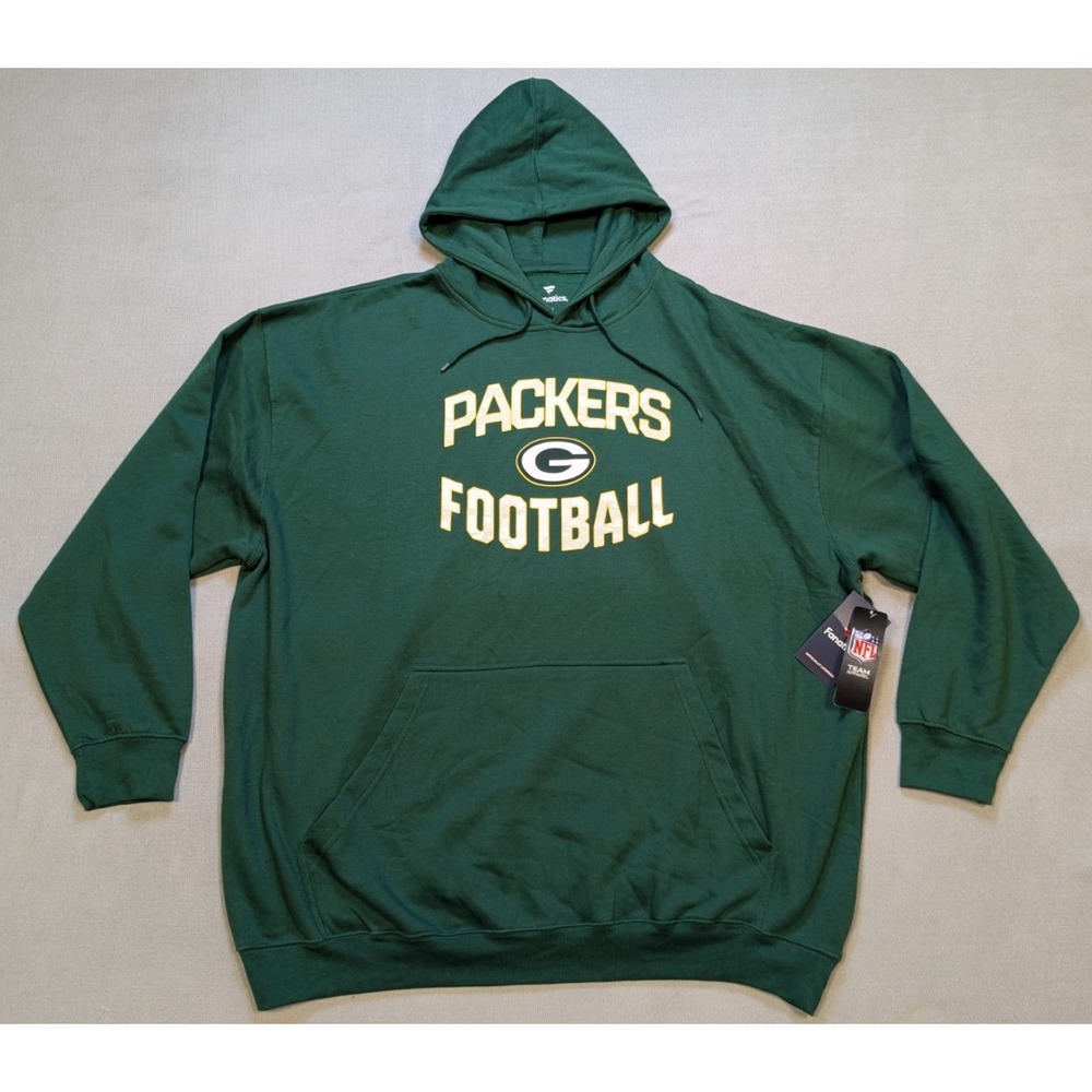 Green Bay Packers Hoodie Mens 4XL Green Sweatshirt Fleece New Pockets Camo NFL